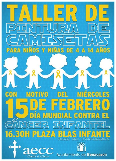 Asuntos Sociales_Taller pintura camisetas, Día Contra Cáncer Infantil