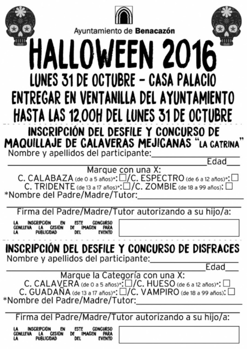 Cultura_Halloween 2016 - Hoja Inscripción Concursos