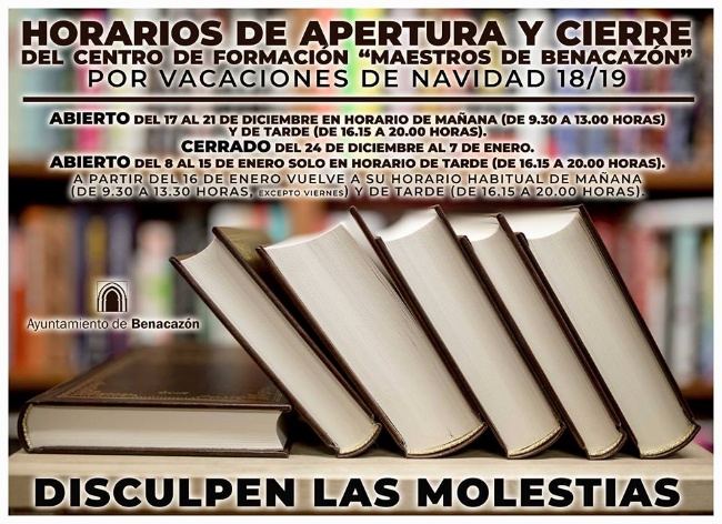 Cultura_Horario Biblioteca Dic18-Enero19