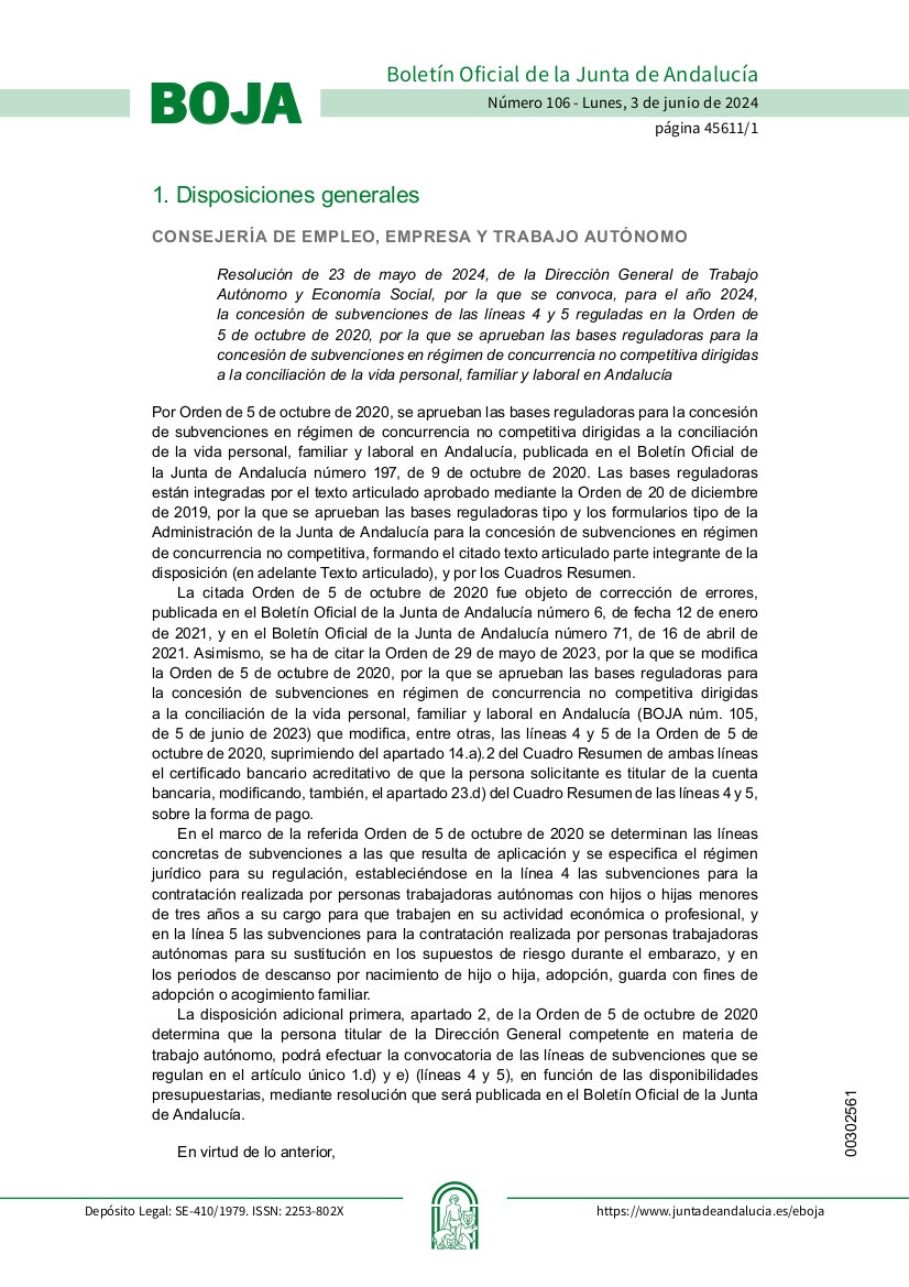 240603-BOJA-SUBVENCIÓN CONCILIACIÓN-CONVOCATORIA