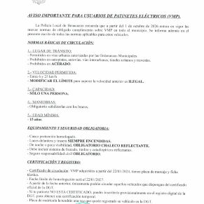 AVISO-PATINETES ELÉCTRICOS