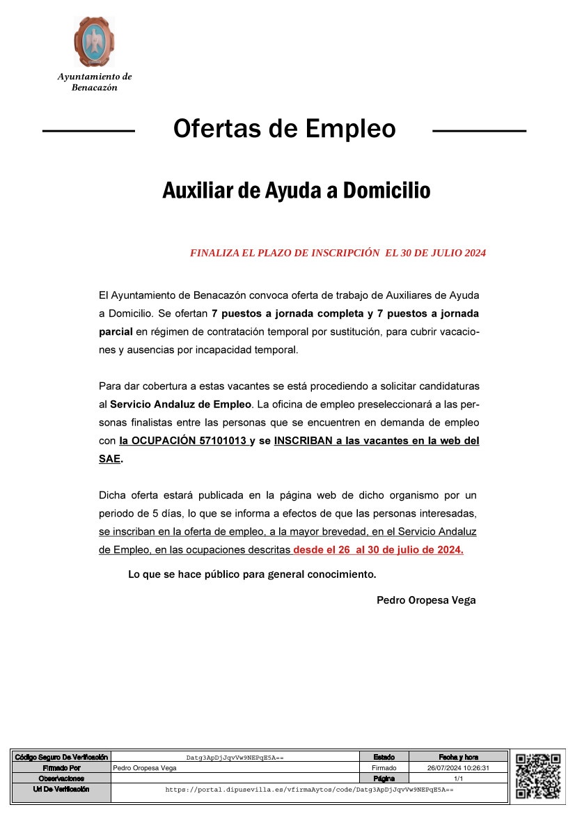 Anuncio Oferta Empleo_Ayuda Domicilio