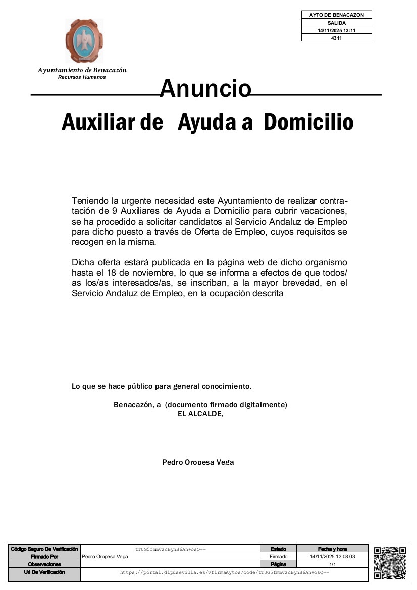 Anuncio_Aux. Ayuda Domicilio