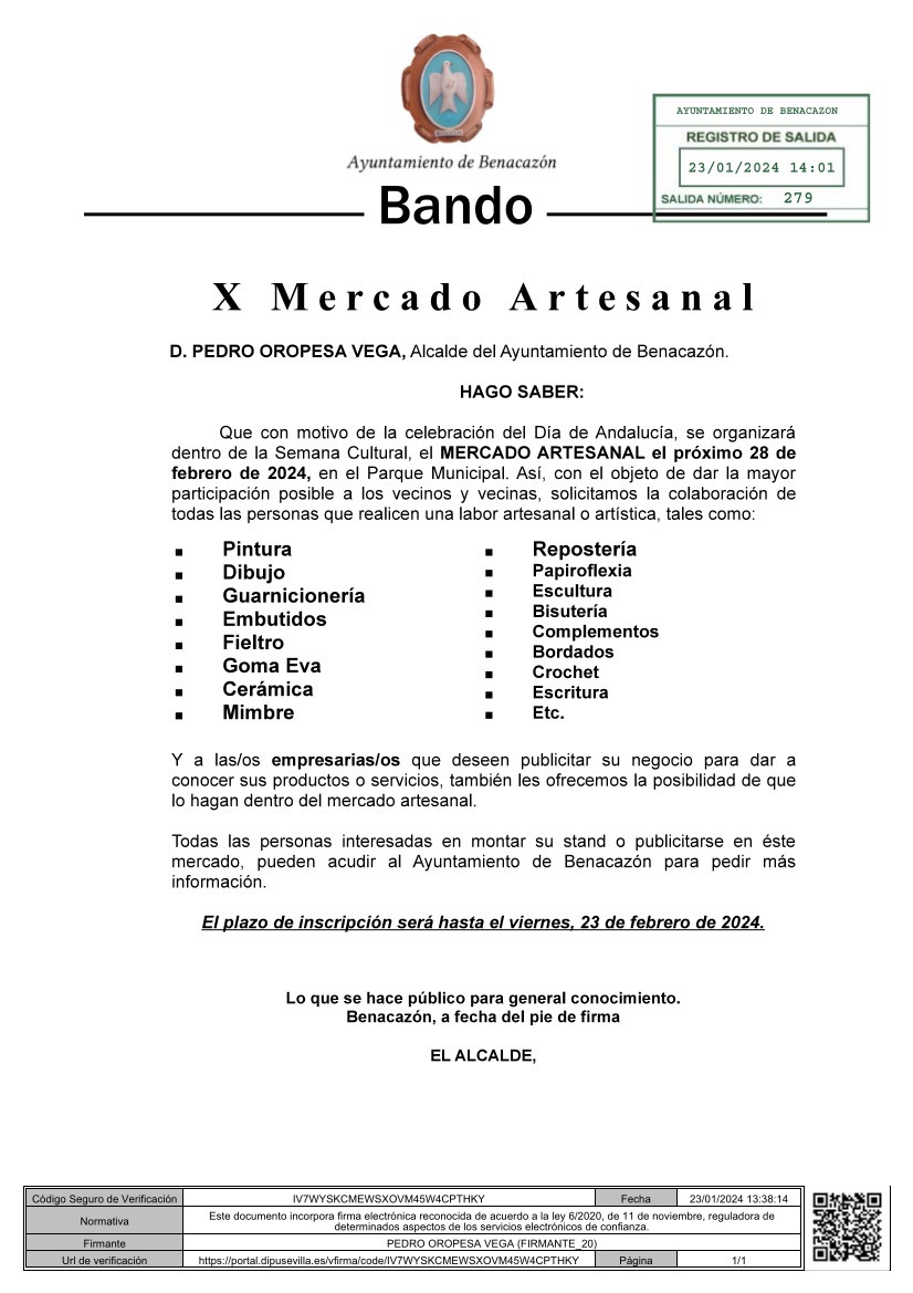 BANDO MERCADO ARTESANAL 28F
