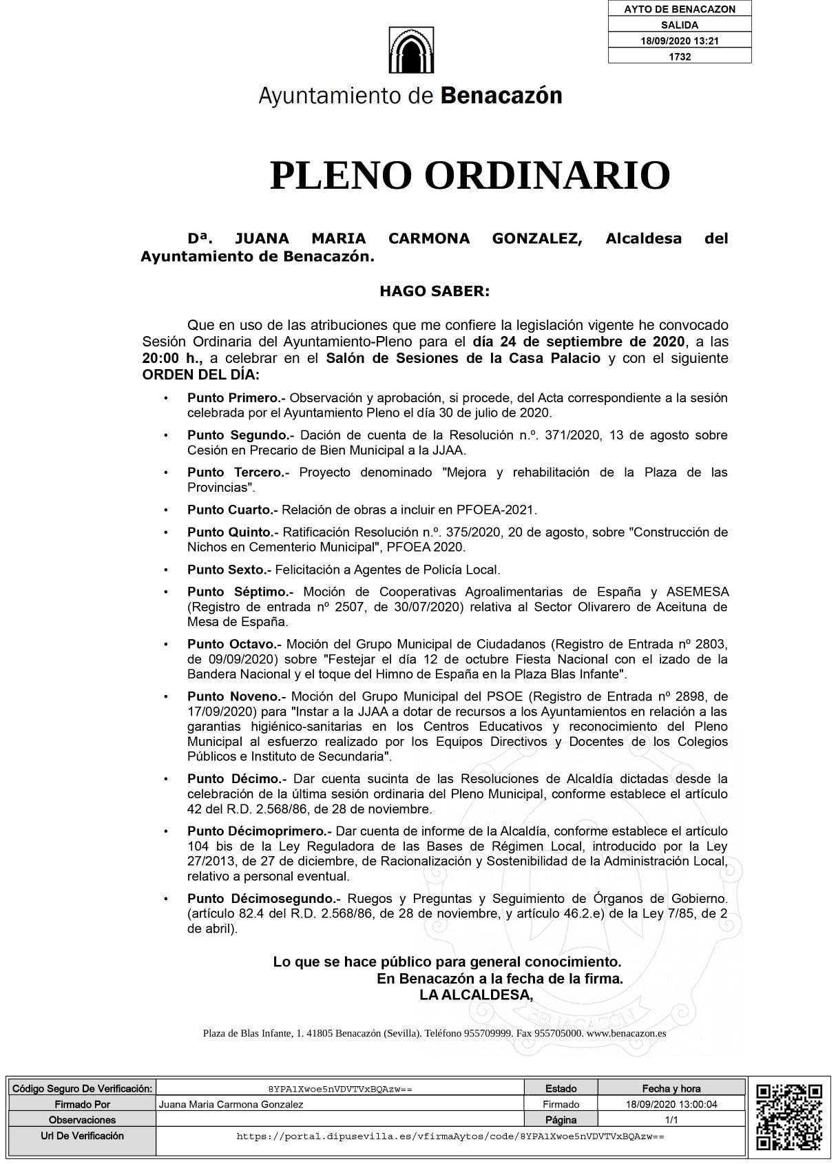 BANDO_Pleno Ordinario 24.09.20