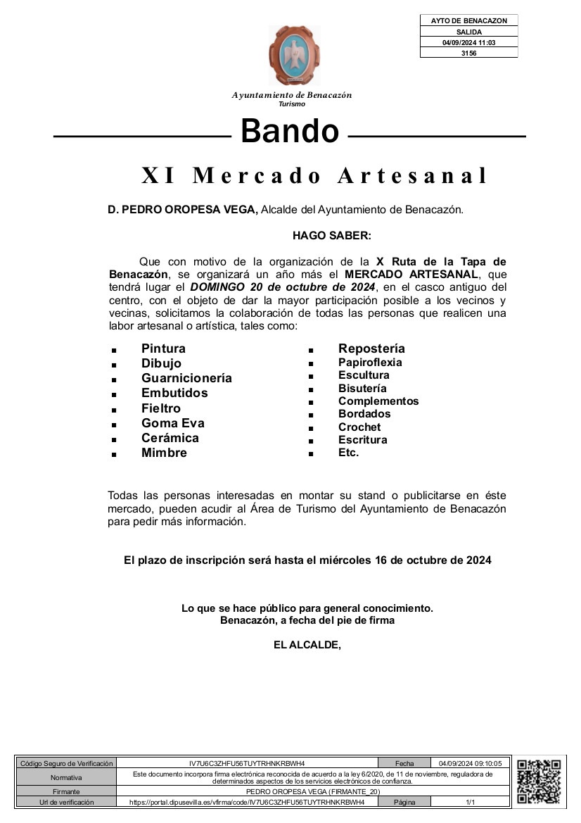 Bando XI Mercado Artesanal Ruta Tapa-20.10