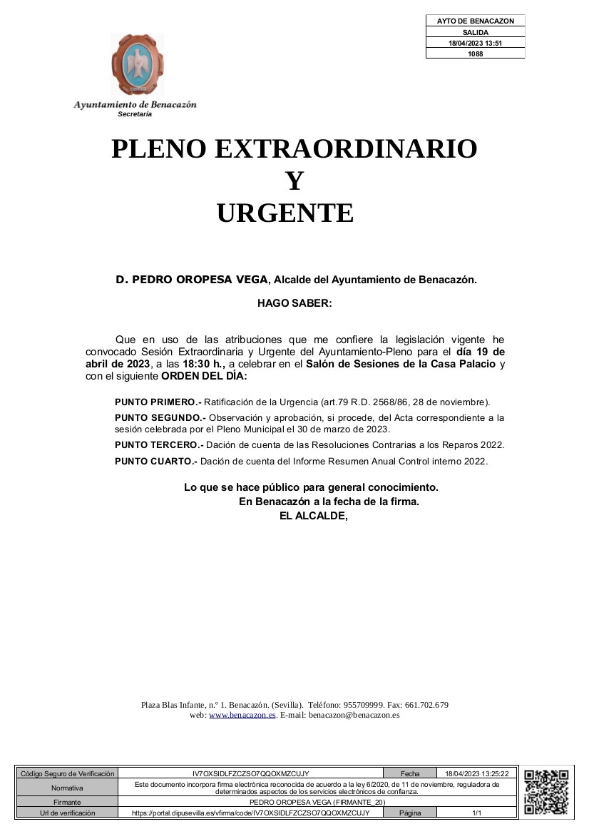 Bando_Pleno Extraordinario y Urgente_19.04.2023