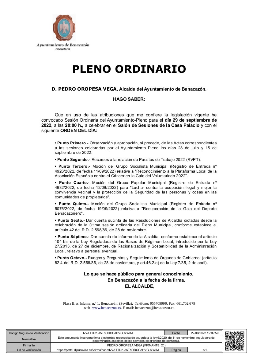 Bando_Pleno Ordinario 29.09.2022