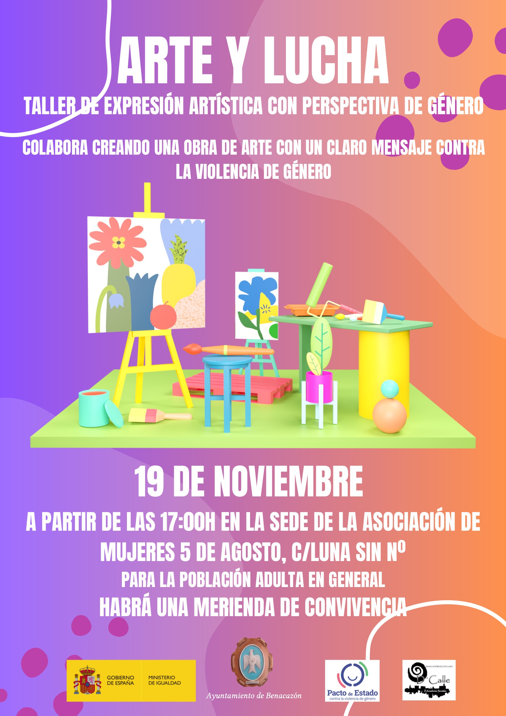 CARTEL ARTE Y LUCHA BENACAZÓN