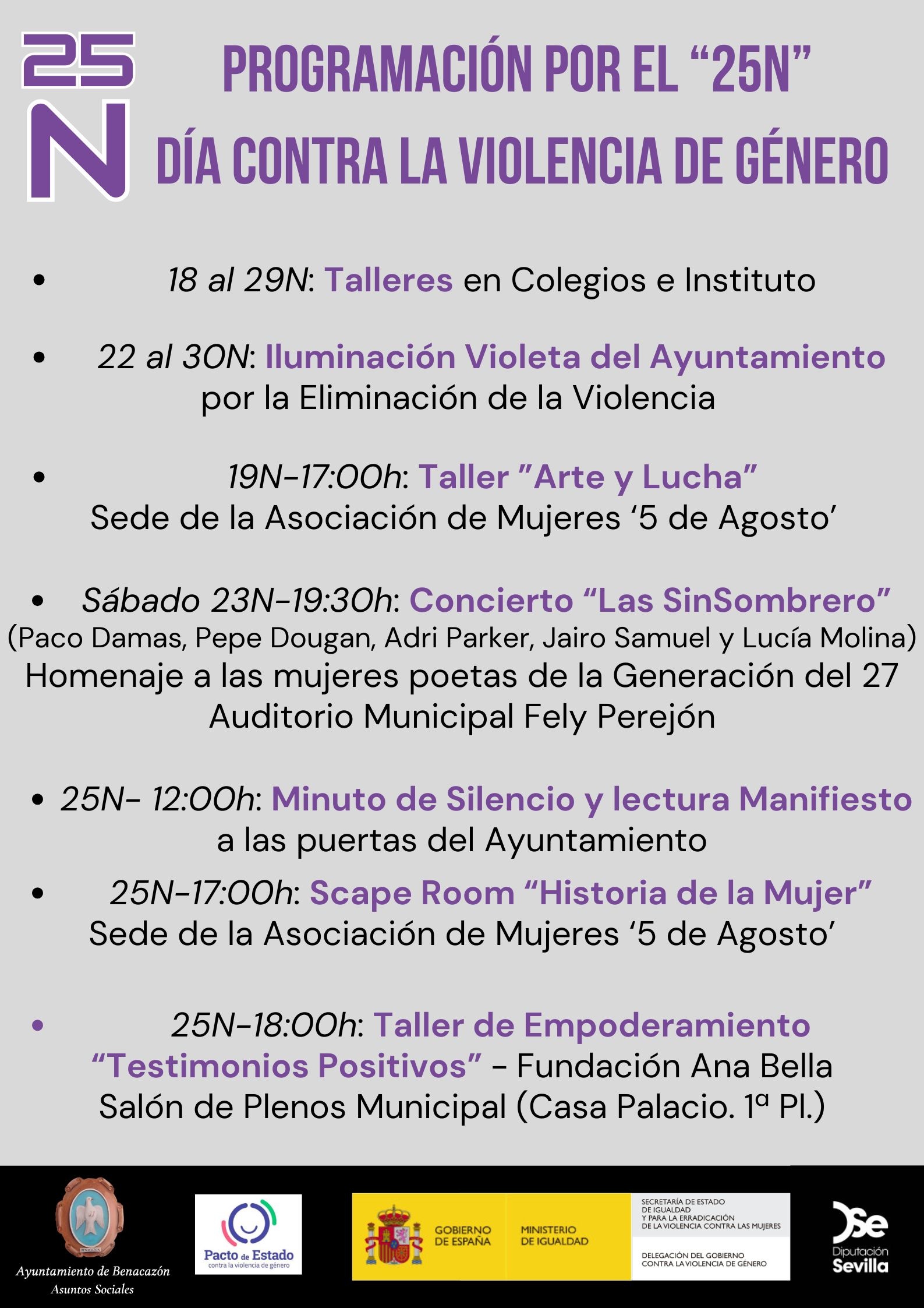 Cartel 25N-2 Programa