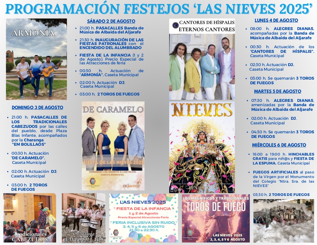 Cartel Programación LAS NIEVES 2025