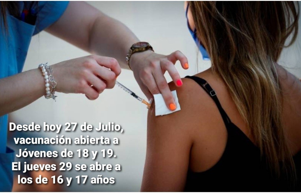 Salud_Vacunación Jóvenes 18 y 16 cartel